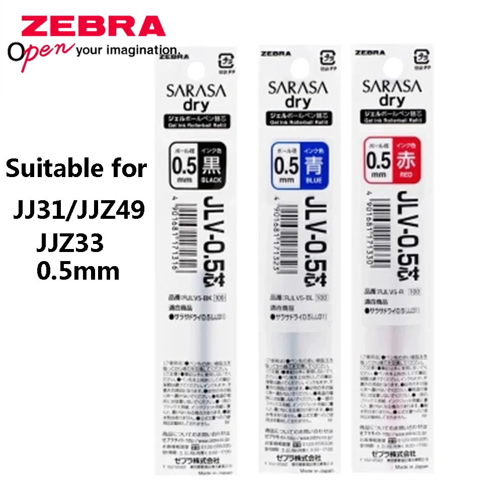Zebra Pen Sarasa - 3 szt. ZEBRA JLV-0.5 szybkoschnące wkłady