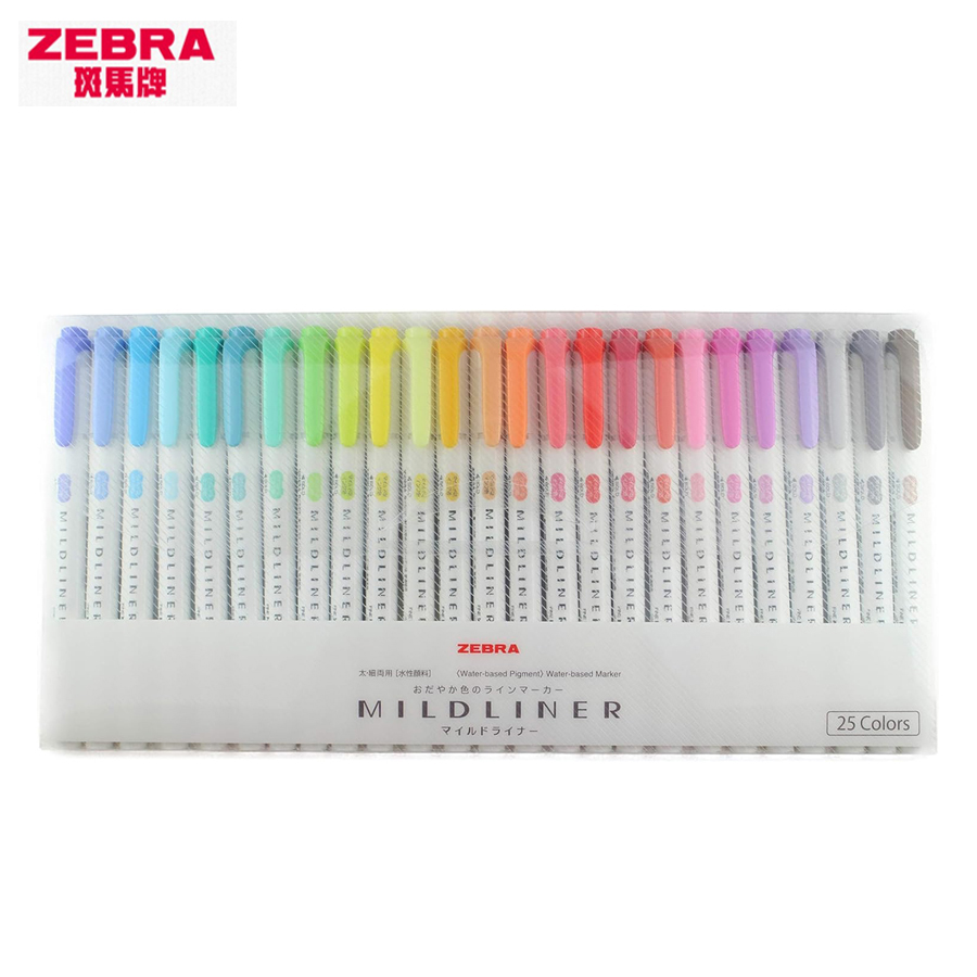 Zebra Pen Mildliner - Zebra Full 35/25 kolorów Mildliner zakreślacze