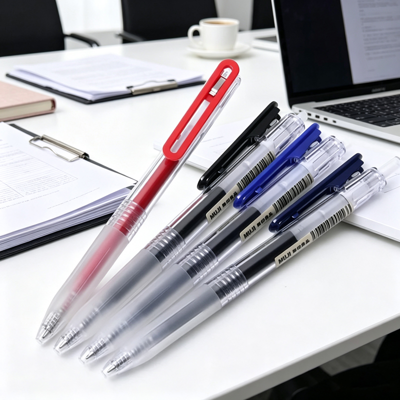Muji Stationery Gel Pen - Długopisy żelowe MUJI z wysuwaną końcówką