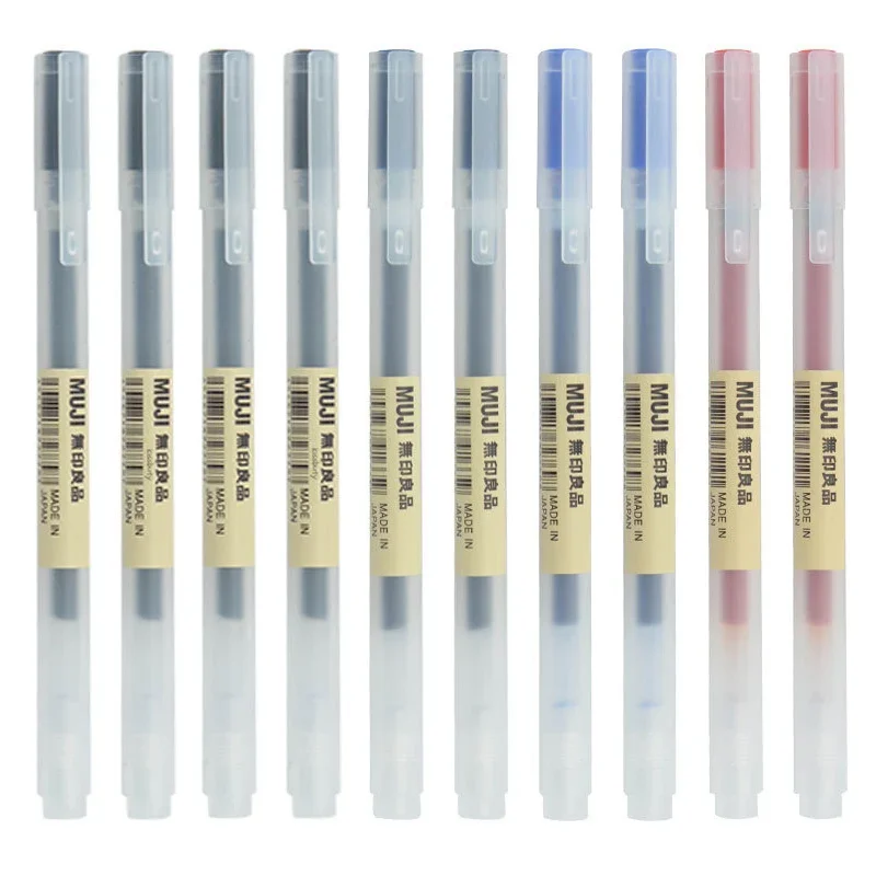 Muji Stationery Gel Pen - 10-30 sztuk/zestaw długopisów żelowych 0,38/0,5 mm