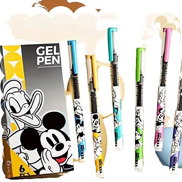 Stationery Supplier - 6 szt. długopisów neutralnych z wysuwanym