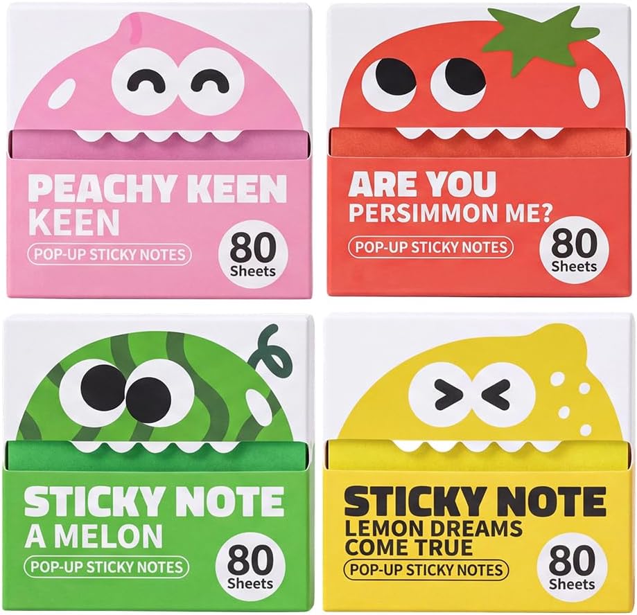 Memo Pad Sticky - Przezroczyste wysuwane błyszczące karteczki samoprzylepne z