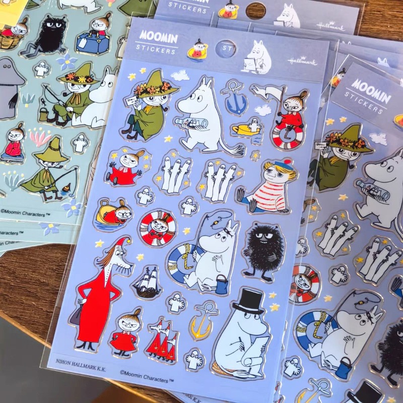Memo Pad Sticky - Naklejki dekoracyjne z motywem Moominów, materiały