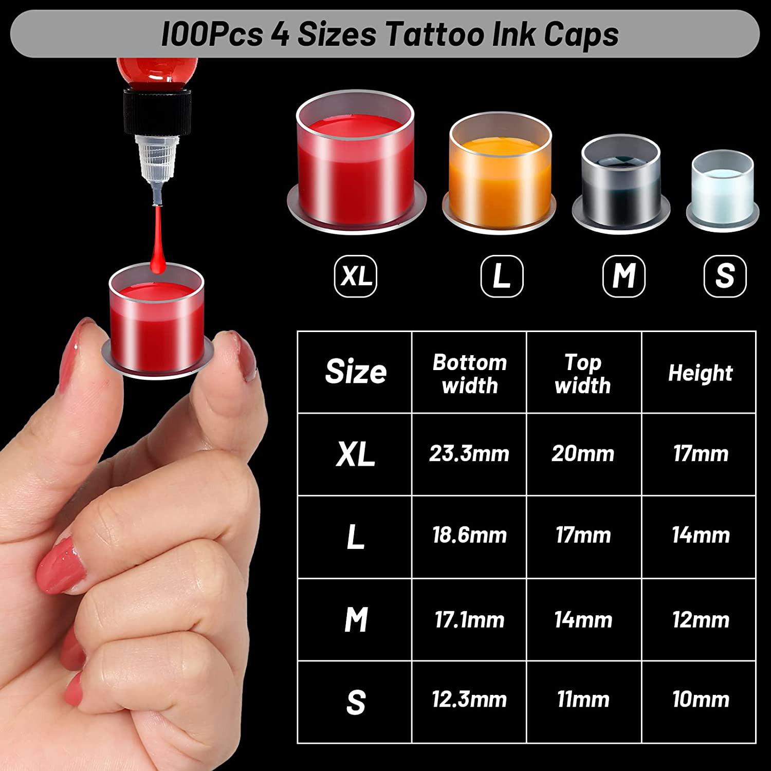 100 szt. Jednorazowe kubeczki  – Calligraphy Ink Bottle recenzja i cena