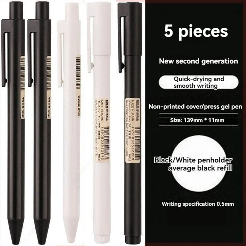 Długopisy żelowe z czarną końc – Muji Stationery Gel Pen recenzja i cena